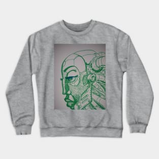 Robot Lady Sketch Crewneck Sweatshirt